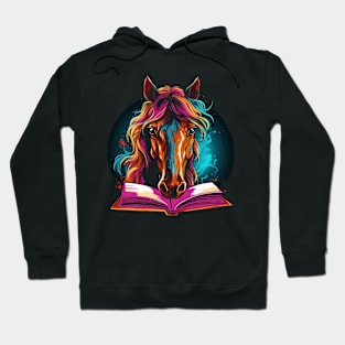 Horse Reads Book Hoodie